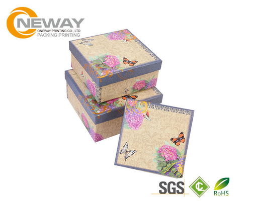 LOGO Printed Custom Gift Boxes With Lids  / Food Grade Paper Packaging Box