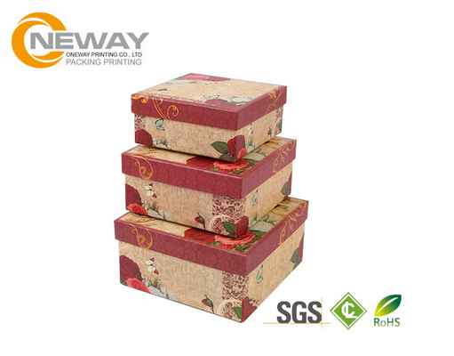 LOGO Printed Custom Gift Boxes With Lids  / Food Grade Paper Packaging Box
