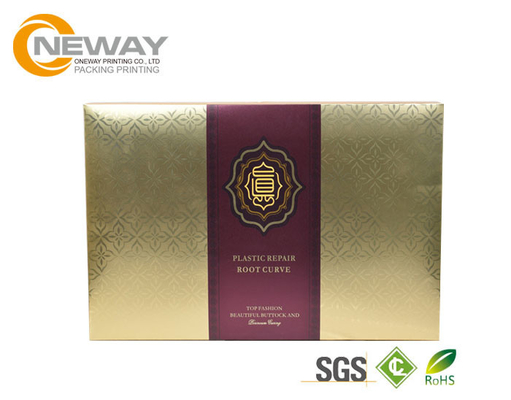 Color Paper Custom Gift Boxes , Cardboard Packing Box With Gold / Silver Stamping