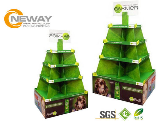 Foldable Eye Catching Strong Cardboard Display Stands For Skin Care Products