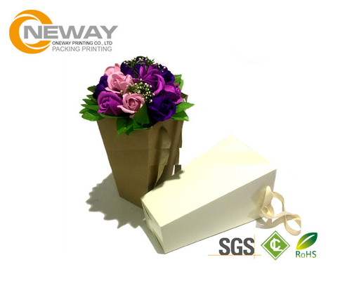 Flower Gift Box Full Color Printing Wholesale Fackaging Flower Paper Cube