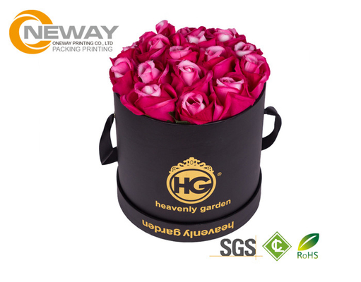 Flower Gift Box Cardboard Carton Paper Round Flower Box Cylinder Glossy / Matt Lamination