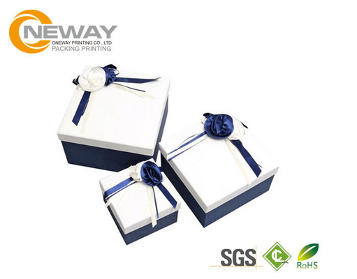 Hand Made Cardboard Flower Gift Box Floral For Party , Custom Logo Printed