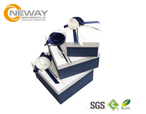 Hand Made Cardboard Flower Gift Box Floral For Party , Custom Logo Printed