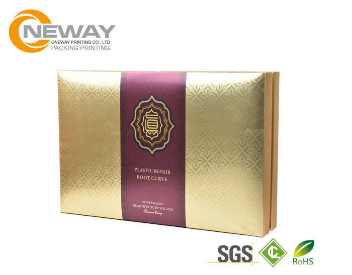 Color Paper Custom Gift Boxes , Cardboard Packing Box With Gold / Silver Stamping