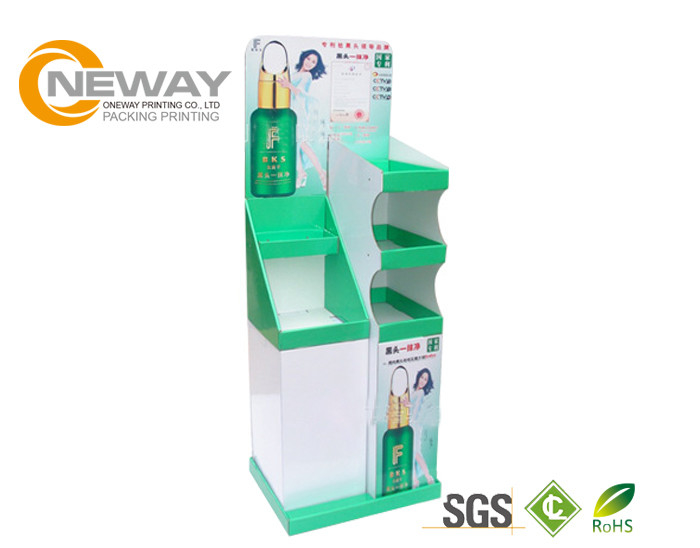 Show Beauty Paper Cardboard Display Stands / Gift cardboard pop displays With Pockets